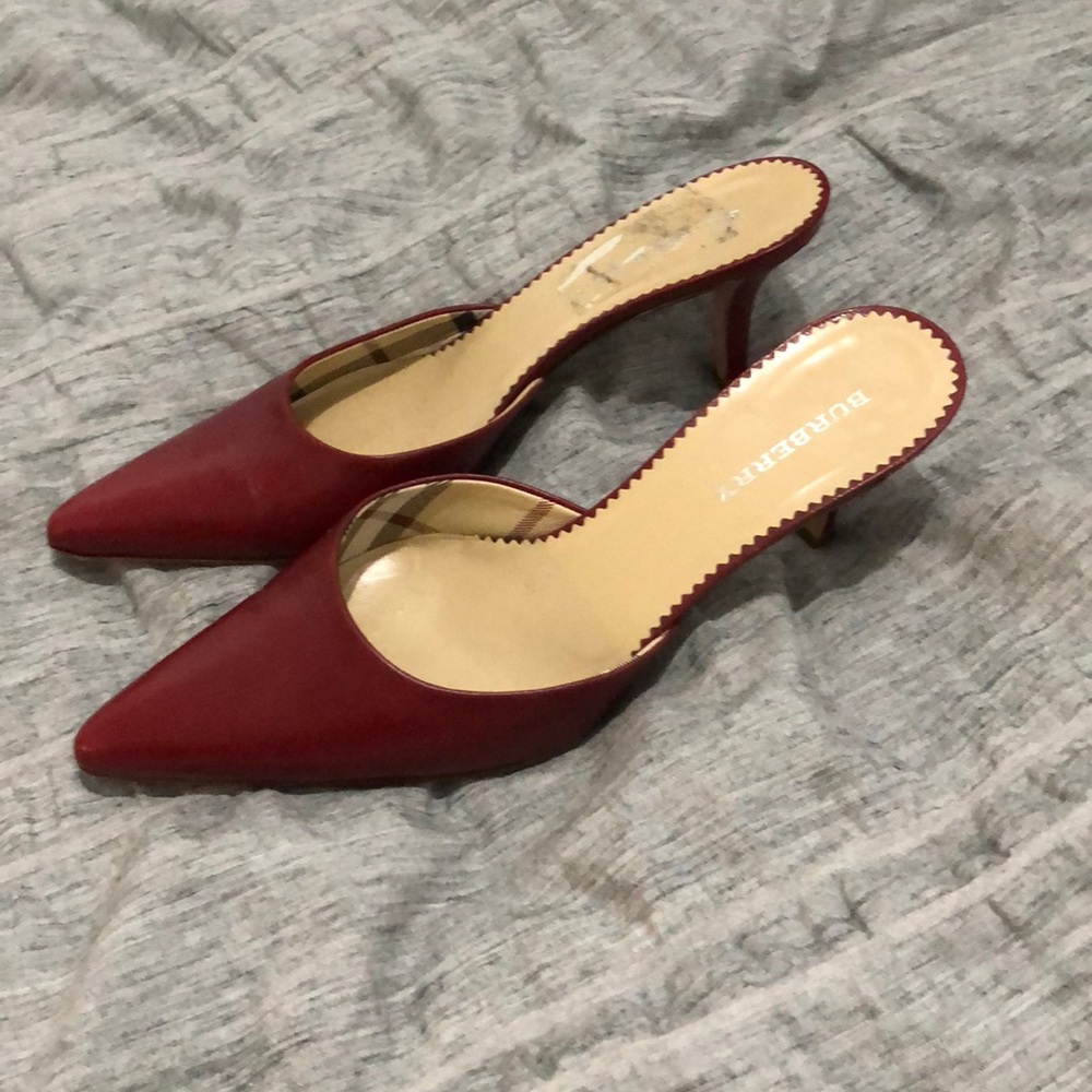 Burberry Kitten Heel Mules