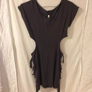 RVCA Cut Out Fringe T-Shirt Dress XS