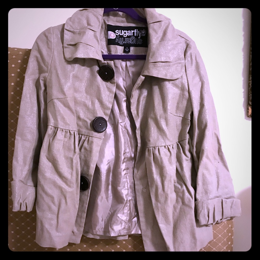 Sugarfly Metallic Taupe Blazer