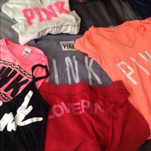 Victoria secret shirts and joggers