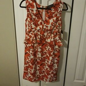 Akira Lattice Waist Floral Dress