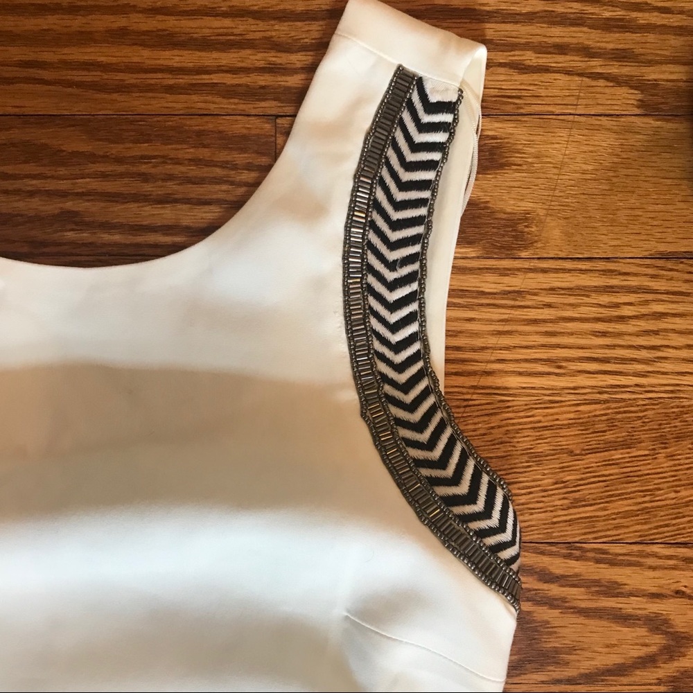 Zara Beaded White Dress - Picture 3 of 5