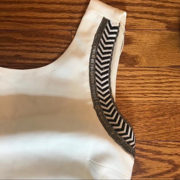 Zara Beaded White Dress - Picture 3 of 5