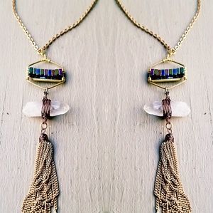 "Ebulent Energy"- Solid Brass Hematite Neckalace