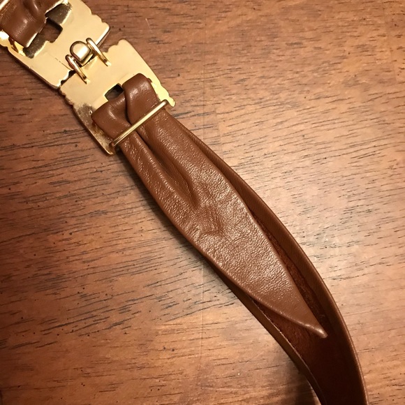 Vintage Schaffer Lamb Skin Belt with gold Buckle - Picture 4 of 4