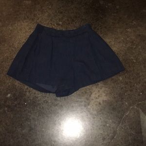 Blue high waisted shorts