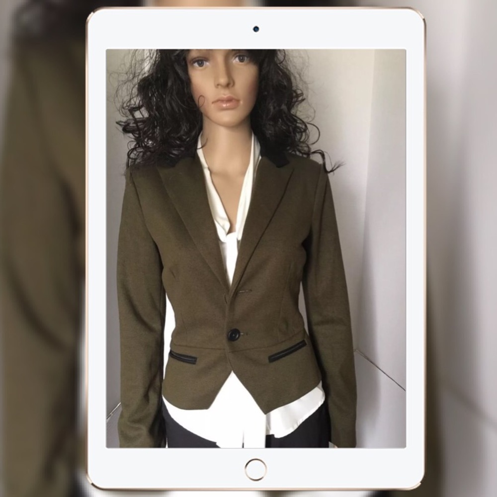 Against Nudity Montreal Olive Jacket/Blazer Sz XS