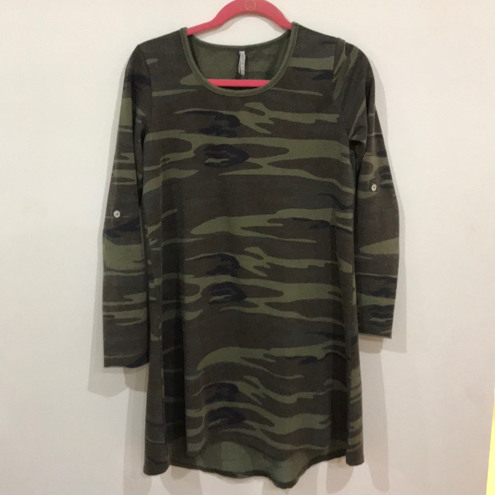 Camo long sleeve tunic