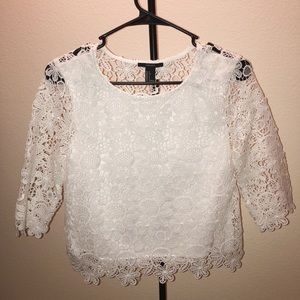 Lace Quarter Sleeve Blouse