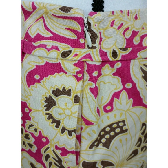 J. Crew Mini Skirt Pink Leaf print Size 2 - Picture 6 of 7