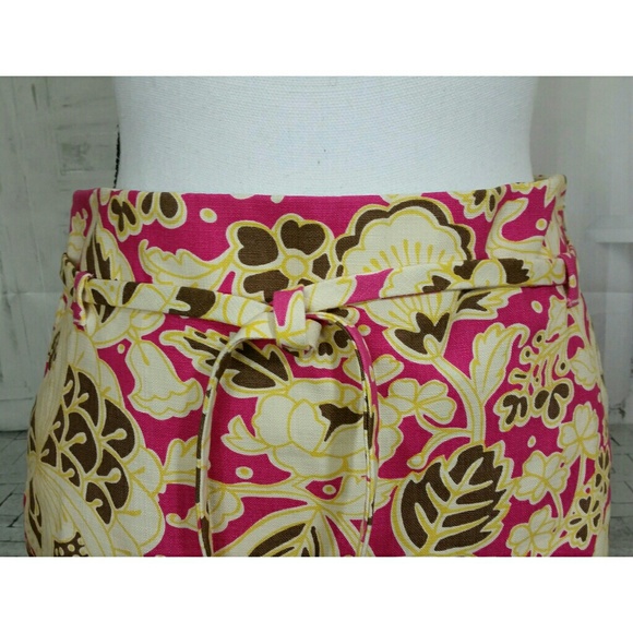 J. Crew Mini Skirt Pink Leaf print Size 2 - Picture 5 of 7