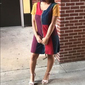 Colorful checkered dress