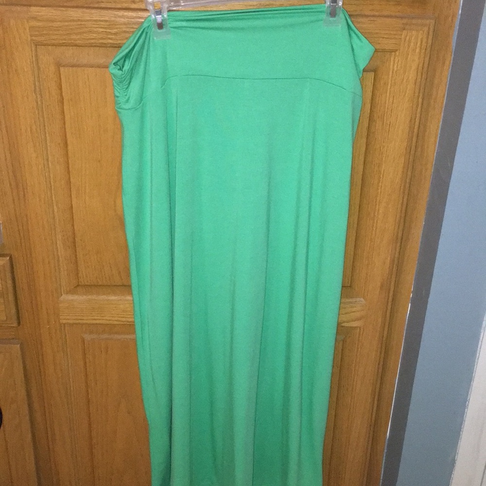 Mint green maxi skirt