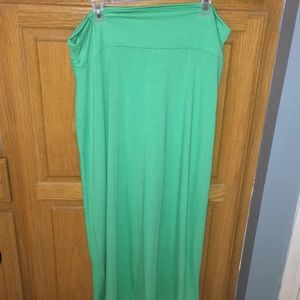 Mint green maxi skirt