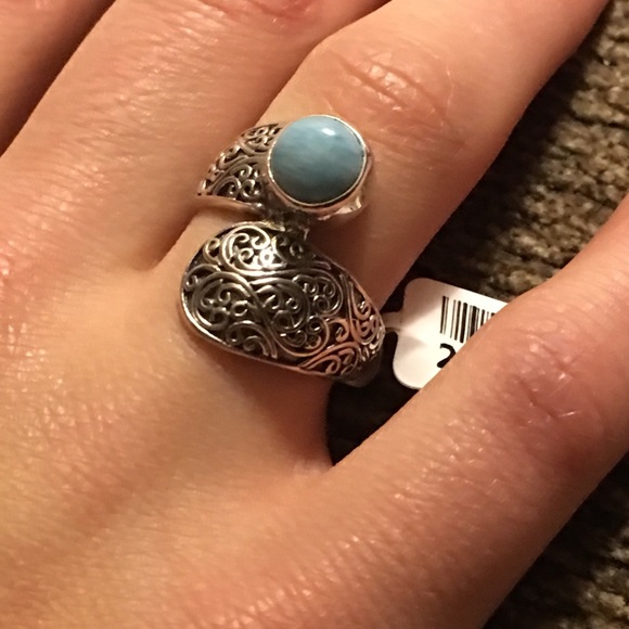 CCO STERLING SILVER LARIMAR WRAP AROUND - Picture 2 of 7