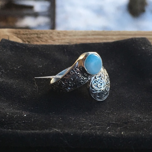 CCO STERLING SILVER LARIMAR WRAP AROUND - Picture 5 of 7