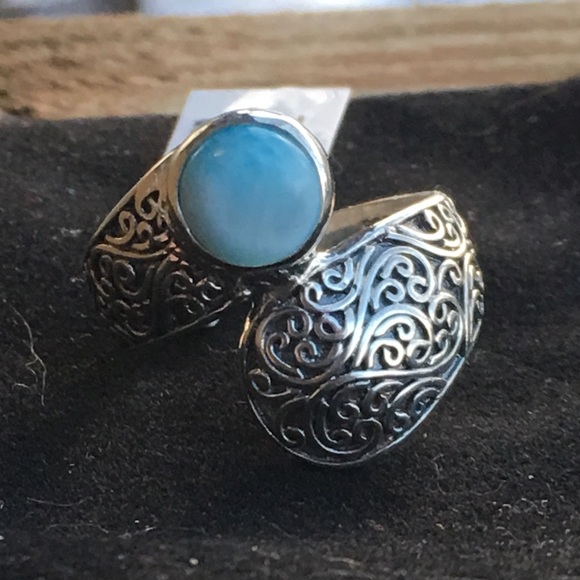 CCO STERLING SILVER LARIMAR WRAP AROUND - Picture 6 of 7