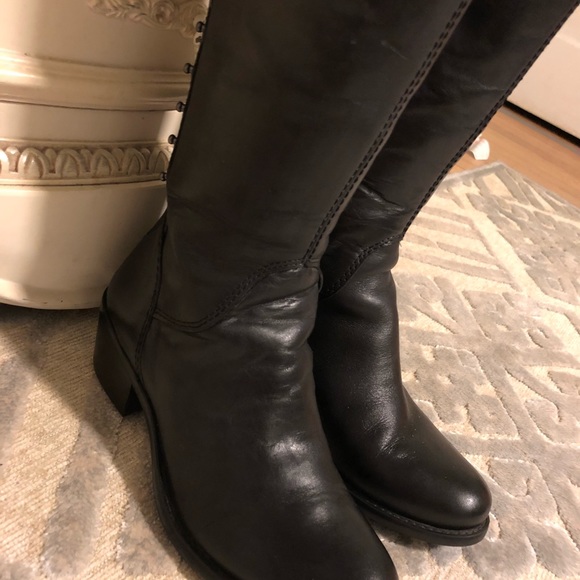 Vince Camuto Bollo Tall  Black Leather Boot - Picture 4 of 5