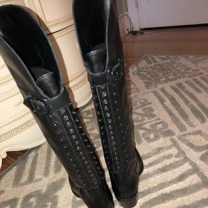 Vince Camuto Bollo Tall  Black Leather Boot