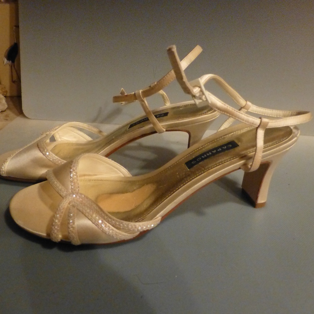 caparros new satin heels rhinestone 2'' heel