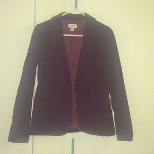 Sz0 LOFT wine velvet blazer