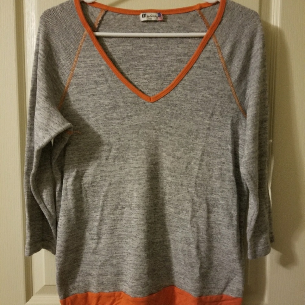 Kut from the Kloth Gray Orange Sweater