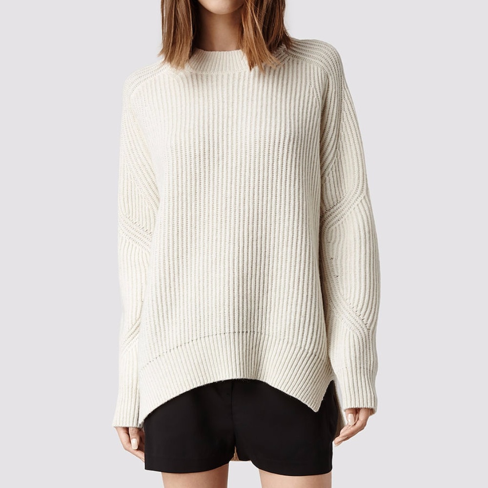 All Saints Quinta Sweater - Chalk - Natural - S