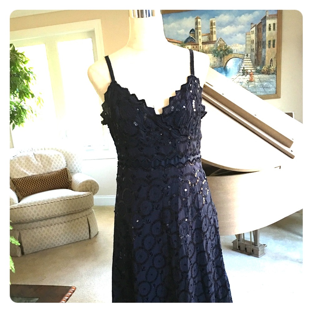 Navy Blue Sequin Dress Size 10 3 for $20