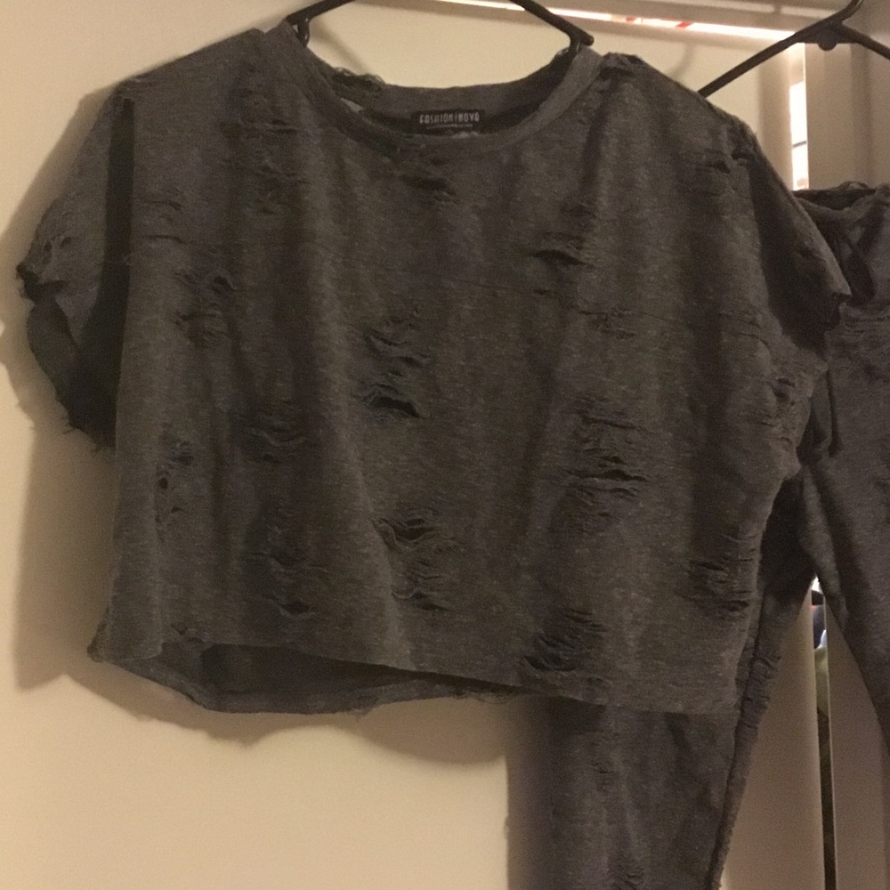 Fashion Nova Gray Sweatsuit