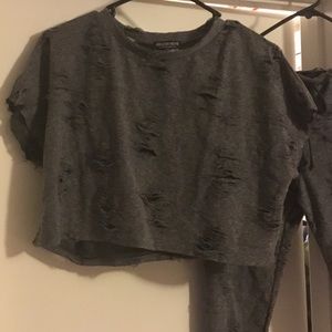 Fashion Nova Gray Sweatsuit