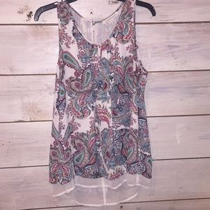 Paisley High Low blouse