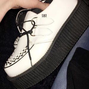 T.U.K Black & White Creeper shoes