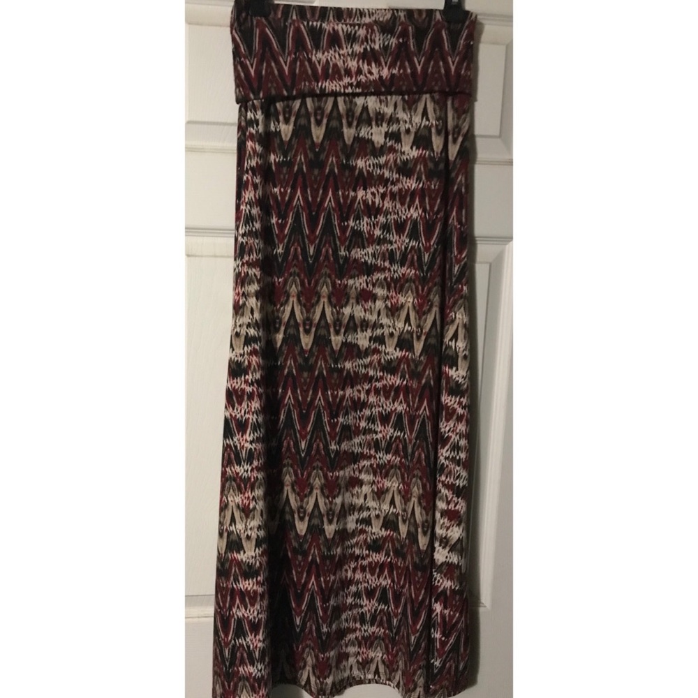 Zig zag print maxi skirt