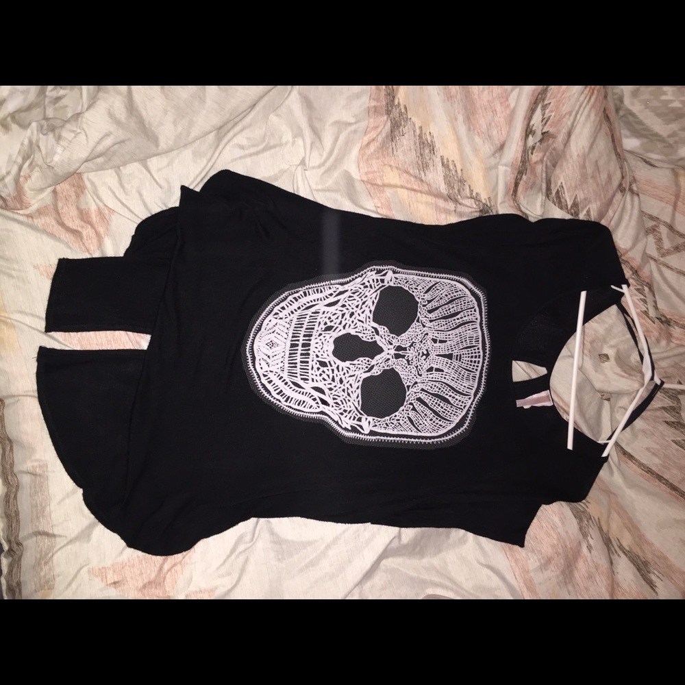 open back casual t shirt