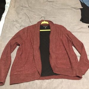 Burgundy sweater cardigan