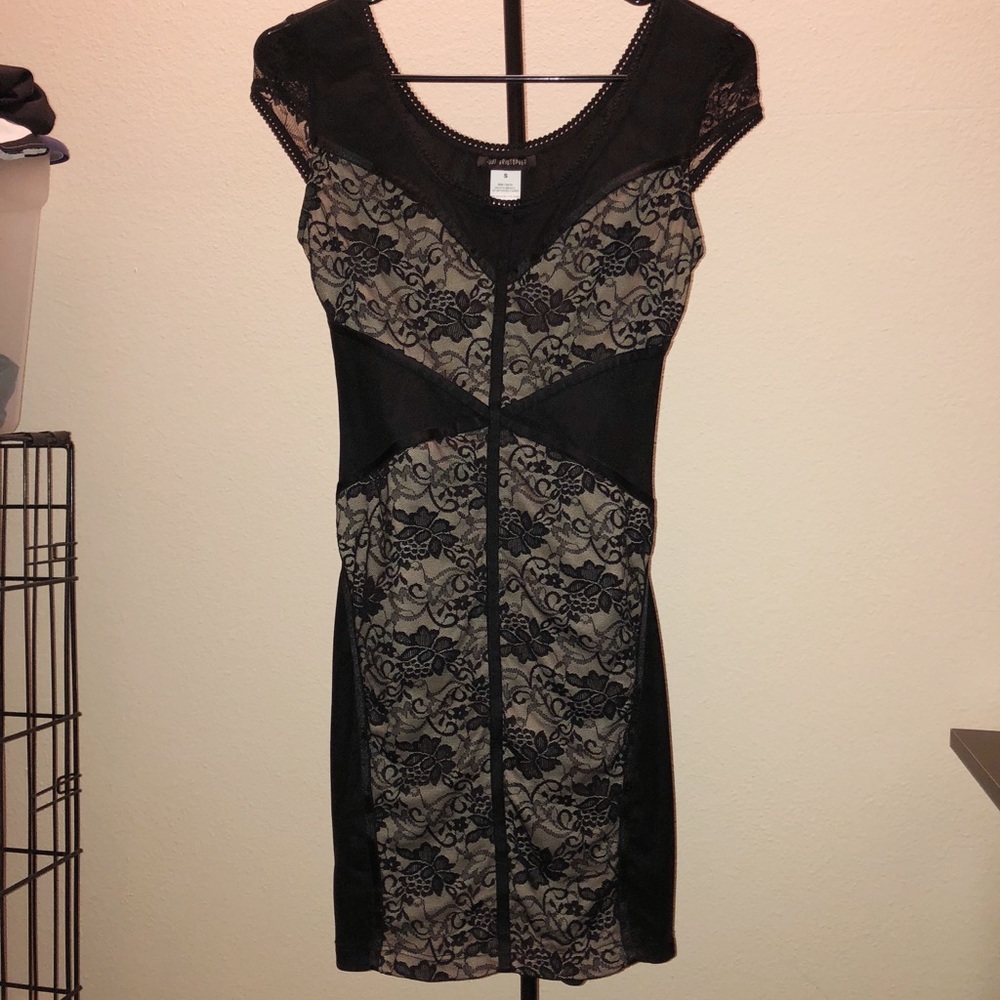 Black Lace Mini Dress