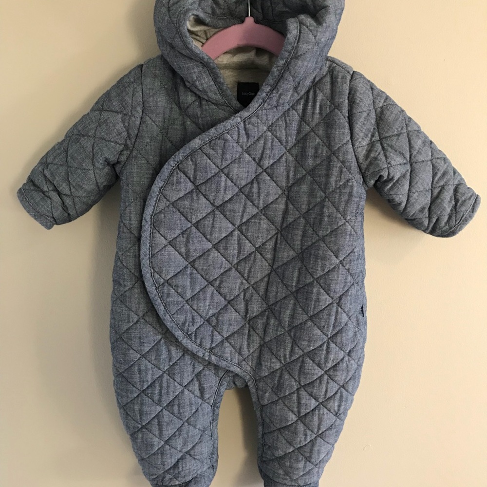 Quilted Chambray Bear Suit