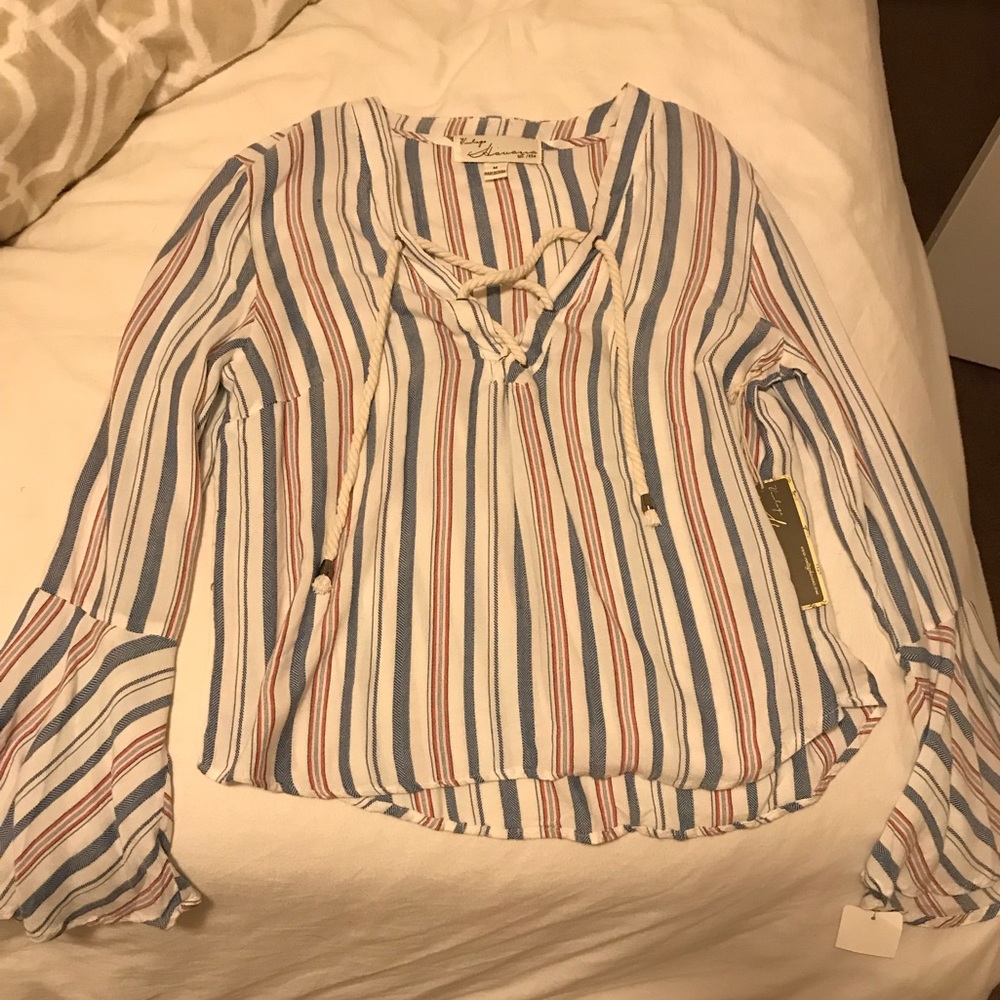 Women’s tie up blouse size medium