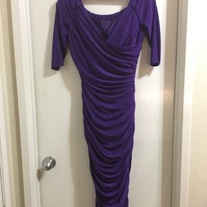 Laura Byrnes Vintage Inspired Wiggle Dress Purple