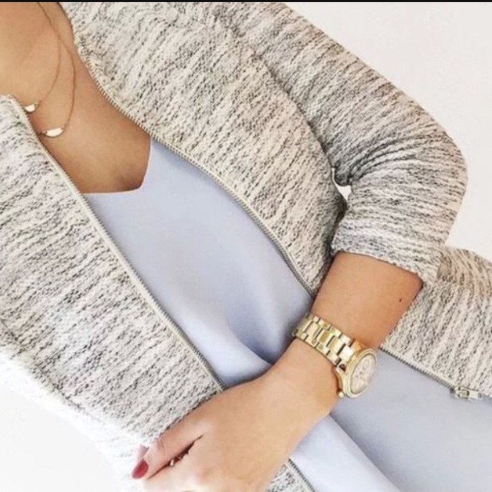 Peplum light grey jacket - H&M