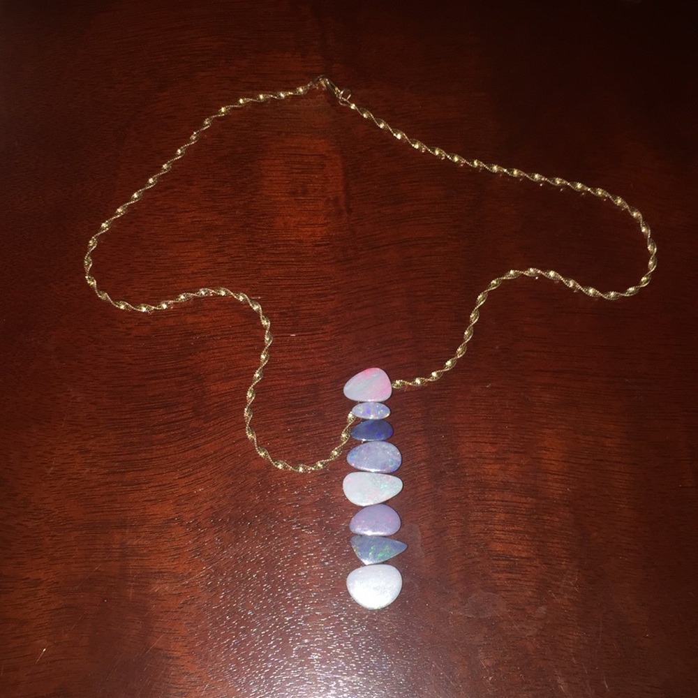 Multi Color Sterling Silver Necklace