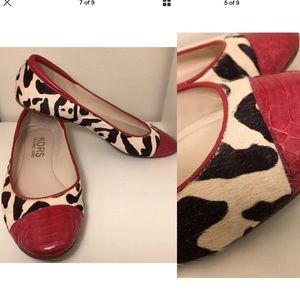 MICHAEL KORS Zebra Print Calf Hair Ballet Flats