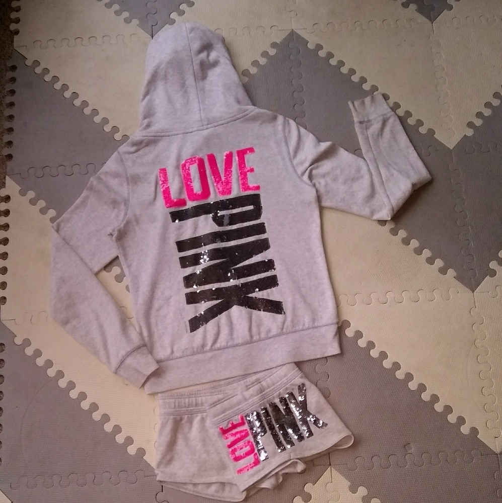 🆚PINK RARE HTF Neon Pink/Silver Bling Set