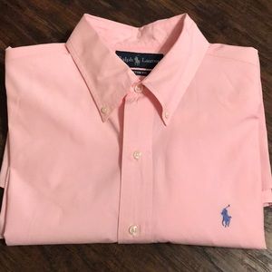 Pink Polo Dress Shirt