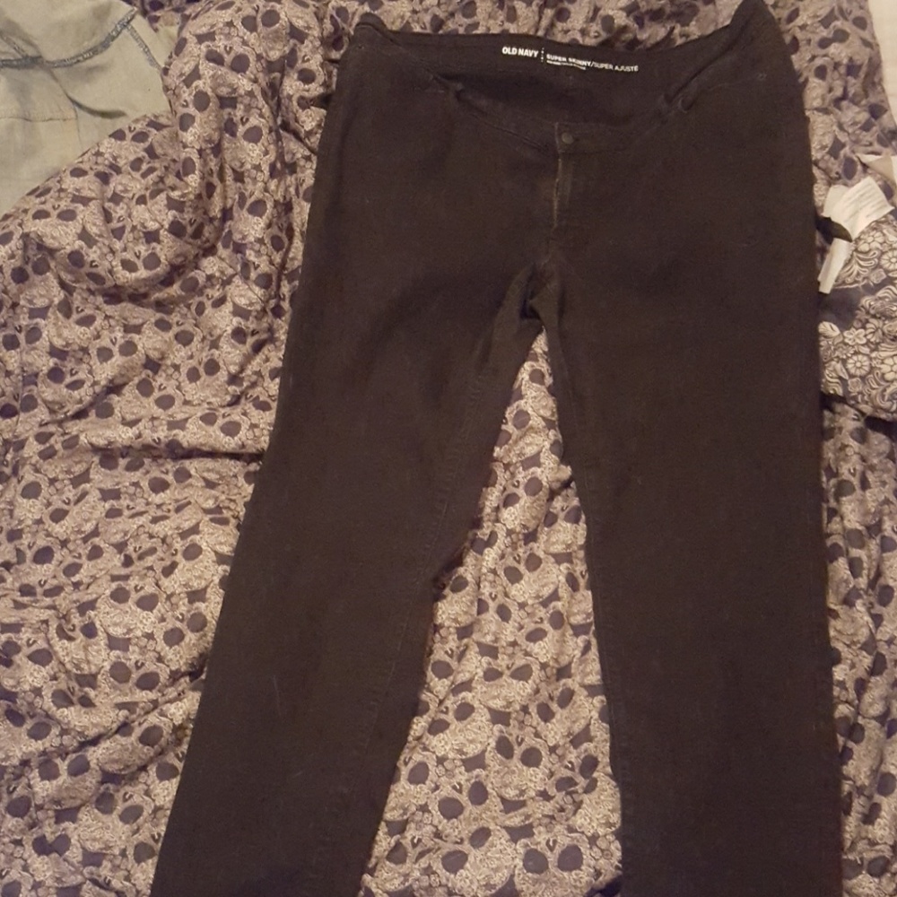 Old navy black super skinny jeans