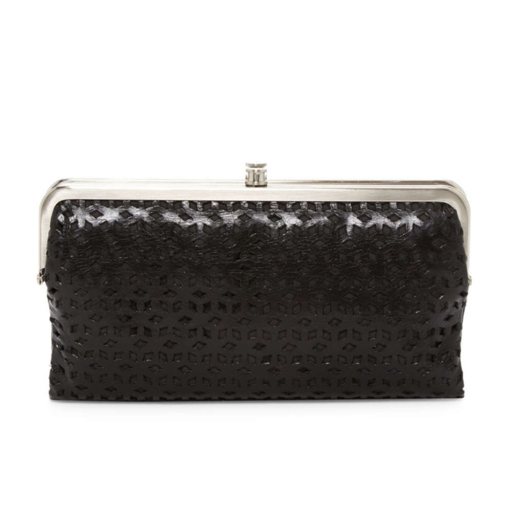 🎉🎁 HOBO Lauren Laser Cut Leather Clutch Wallet - Picture 4 of 6
