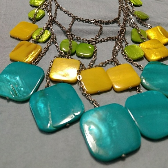 ❌SOLD❌ Multicolored Necklace & Earring Set - Picture 3 of 4