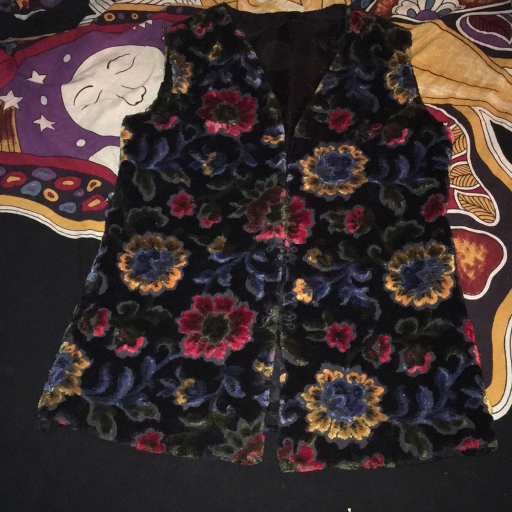 Vintage velvet vest