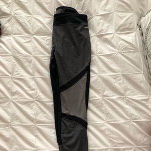 Workout pants with see through netting
