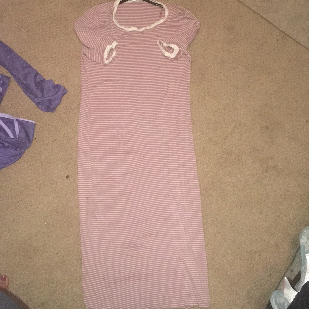Pink stripped bodycon